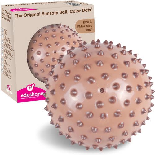 Amazon.com: Edushape The Original Sensory Ball for Baby - 7" Boho Chic Coffee Color Baby Ball That Helps Enhance Gross Motor Skills for Kids Aged 6 Months & Up - Vibrant, Colorful and Unique Toddler Ball : Toys & Games