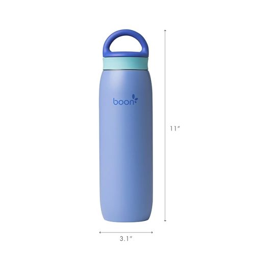 Boon Frosh Portable Breast Milk Chiller - Stainless Steel Cooler and Storage Container - Blue - Keeps Milk Cold for up to 17 Hours*