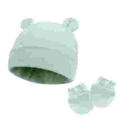 Besolor Newborn Baby Hats and Mittens Set Infant Toddler Cute Bear Ear Beanie Cotton Caps Gloves Hats for Boys Girls
