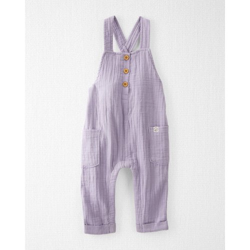 Baby Organic Cotton Gauze Overalls in Lilac - Little Planet | Carter's