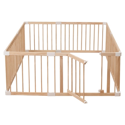 HARPPA Wooden Playpen for Babies and Toddlers, Baby Play Yards for Play Area, 62"x47"x24"