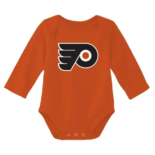 Outerstuff NHL Newborn & Infants 0-24 Months Primary Logo Long Sleeve Bodysuit Creeper Romper