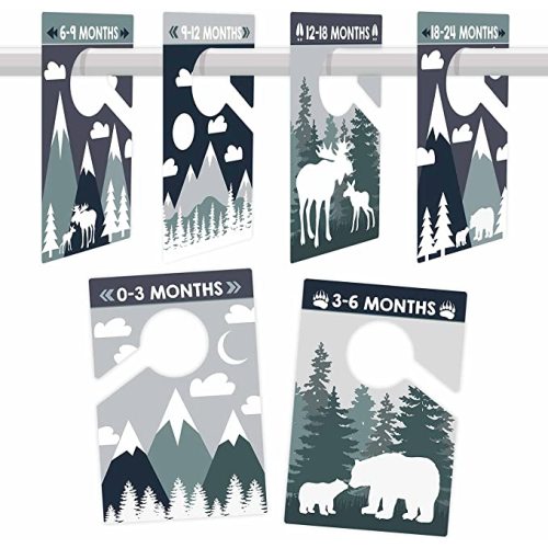 6 Baby Closet Size Dividers Boy - Adventure Baby Closet Dividers by Month, Baby Closet Organizer for Nursery Organization, Baby Essentials for Newborn Essentials Baby Boy, Nursery Closet Dividers Boy
