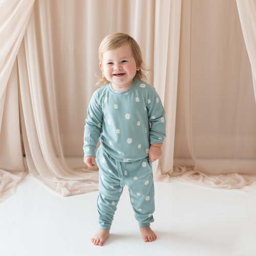 Bamboo Jersey Jogger Set in Daisy