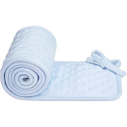Upgraded 3-PCS Bed RailGuard Cover, Fits 52" x 28" Full-Size Narrow Rail Bed, Soft Anti-Collision Strip Corner Cover, Protect Baby Teeth and Save Rails, Rail Edge Protector Strip, Blue