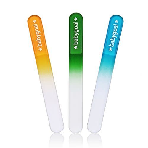 Babygoal Baby Nail Files 3 Pack,Newborn Nail Files with a Pouch,Genuine Czech Float Glass, Gift for Newborns,Toddlers,Infant, Babies &Young Children 3NF02 - 3nf02-us