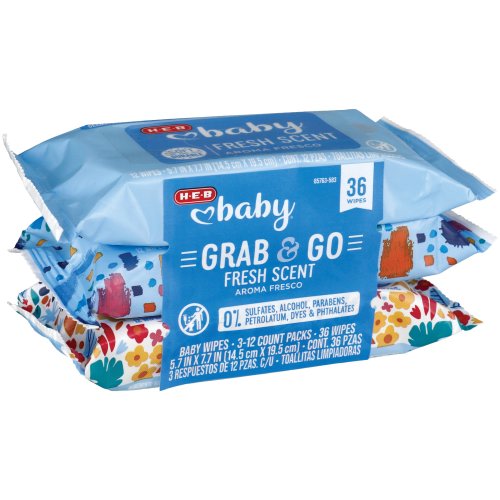 H-E-B Baby Fresh Scent Wipes, 3 Pk