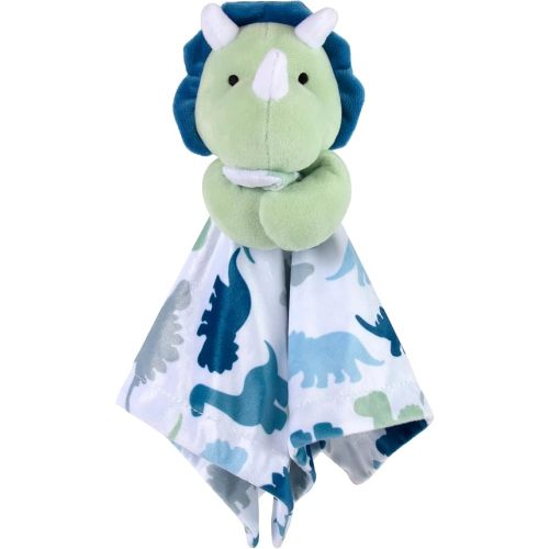 Minky Animal Snuggler Lovey Blanket for Kids, Babies, Boys, Girls, Gender Neutral Security Blanket with Stuffed Animal (Dynamic Dino)
