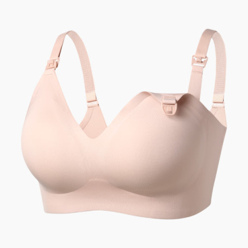 Momcozy Seamless Nursing Bra - Beige, Xl