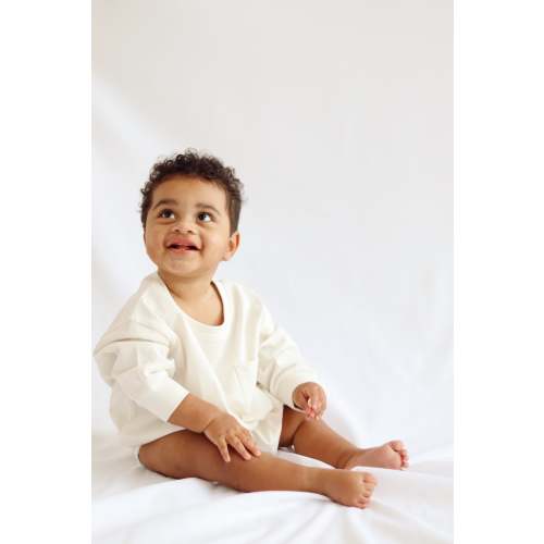 Harley Pocket Romper in Marshmallow