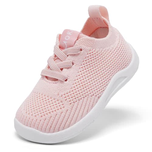 MORENDL Toddler Sneakers Baby Non-Slip Lightweight Breathable Barefoot Shoes Infant Tennis Walking Shoes