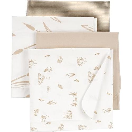Carter's Baby Unisex Receiving Blankets 4-Pack