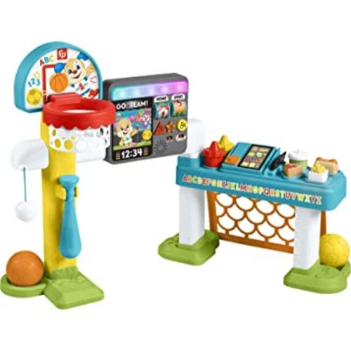 Fisher-Price Toddler Learning Toy Laugh & Learn 4-in-1 Game Experience Sports Activity Center with Smart Stages for Infants Ages 9+ Months​