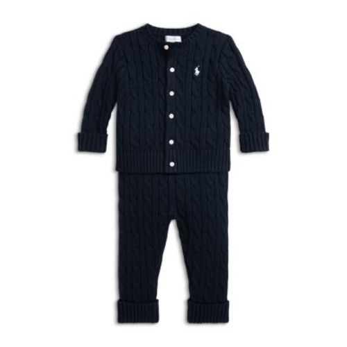 Boys' Cable Knit Cotton Cardigan & Pant Set - Baby