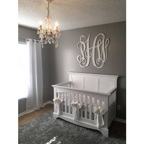 Crib Monogram - Wooden Initials for Nursery - Painted Wooden Monogram - Wooden Monogram Wall Hanging - Crib Wall Hanging - Personalized