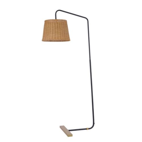 Millie 62" Floor Lamp - Black/natural - Safavieh