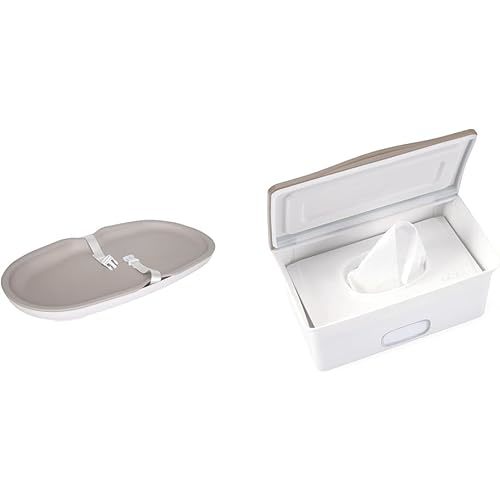 Ubbi Baby Foam Changing Pad, Waterproof, Includes Safety Strap and Wipes Dispenser with Weighted Plate, Secure Seal, Clear Window