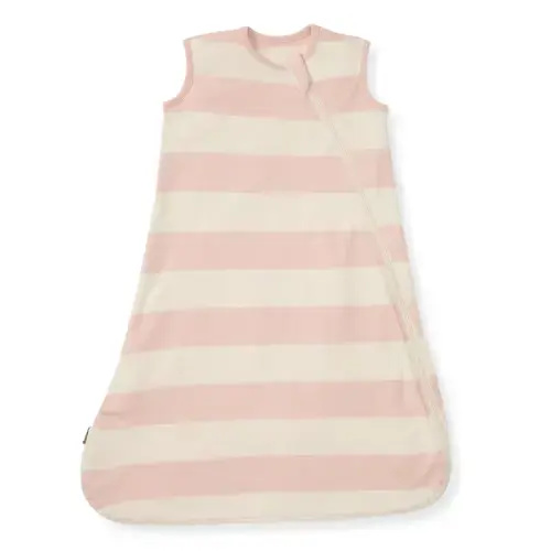 Rugby Stripe Organic Lightweight Beekeeper™ Wearable Baby Blanket Pink Sand