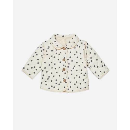 Quilted Jacket || Navy Dot