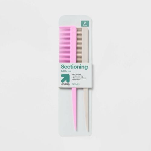Tail Styling Combs - 2pc - Pink and Gray - up&up™
