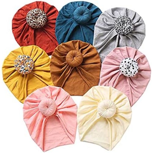 Baby Hats Newborn Baby Turban Baby Girls Hospital Hat Infant Toddler Kid Hat Big Hair Bow Top Knot Head Wrap