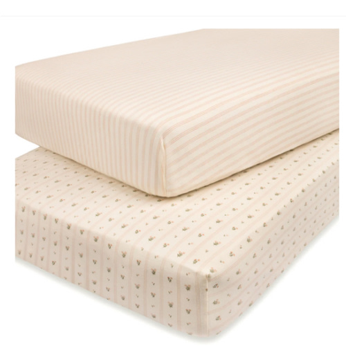 Linear Floral Crib Sheet Set Crib Sheet Set – Ely's & Co.