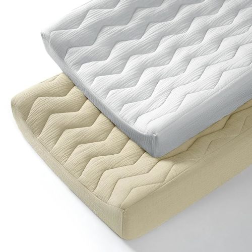 Amazon.com: lulumoon Muslin Changing Pad Cover: Baby Cotton Quilted Changing Table Cover - Soft Changing Pad Sheets for Boys Girls : Baby