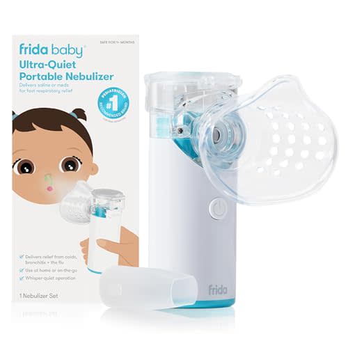 Frida Baby Nebulizer for Babies, Portable Nebulizer for Kids, Babies & Infants, Ultra-Quiet Handheld Nebulizer with Mask + Diffuser, Congestion + Flu Relief