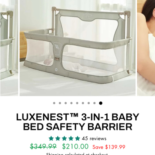 LuxeNest™ 3-in-1 Baby Bed Safety Barrier – Klyro Shop