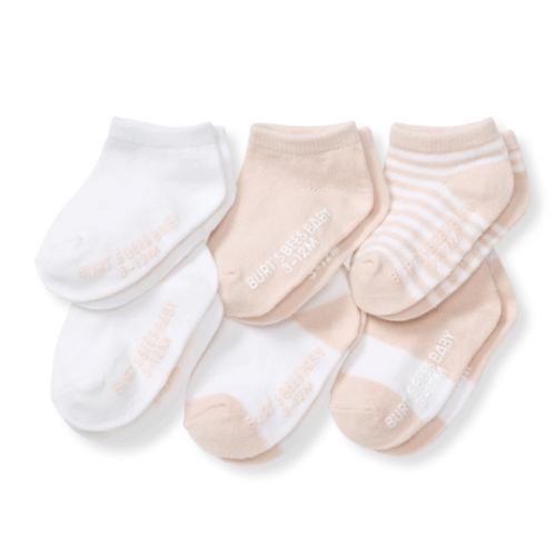 Organic Cotton Baby Socks 6 Pack - Ranunculus