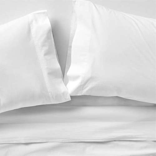 Favorite Washed Organic Cotton White King Bed Sheet Set
