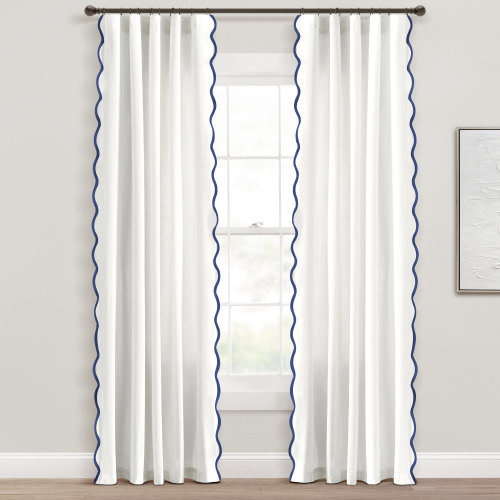 Yolonda Semi Sheer Cotton Blend Curtain
