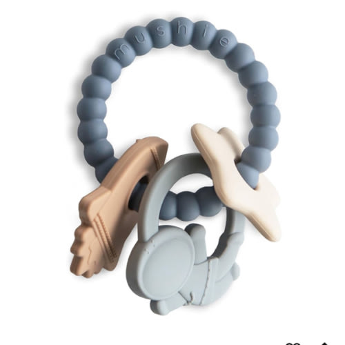 mushie Silicone Space Teething Ring Toy