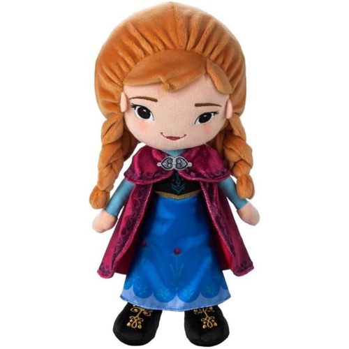 Disney Store Official Princess Plush Doll, Anna from Frozen, Medium 14 Inches, Soft Plushy with Embroidered Features, Princess Toys for Girls, Disney Dolls, Stuffed Animals for Girls