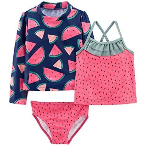Simple Joys by Carter's Girls' 3-Piece Assorted Rashguard Sets