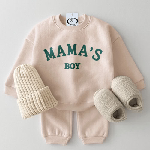 MAMAS BOY Baby 2-Piece Beige Set / 3-6 Months