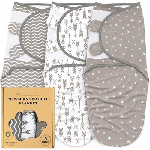 Swaddles, Galaxy, 3-Pack, 0-3 Months