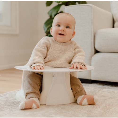 Upseat Baby Floor & Booster Seat with Tray - Coconut