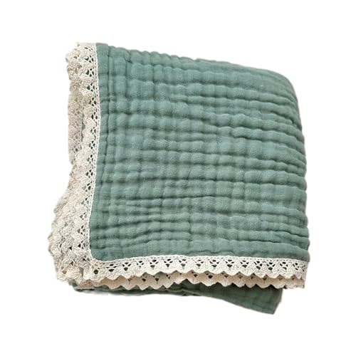 DGFJY 6 Layer Cotton Gauze Blanket With Breathable Design Luxurious 6-Layer Wrap Stylish Cotton Blanket For Boys Girls Breathable Six Layer Gauze Cotton Lace Blanket Baby Bed Blanket Soft & Baby 6