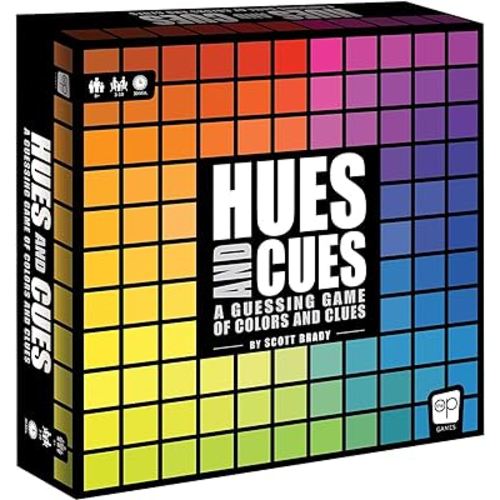 HUES and CUES | Vibrant Color Guessing Game Perfect for Family Night | Connect Clues and Colors Together | 480 Color Squares to Guess from | Award-Winning Board Game | 3-10 Players | Ages 8+