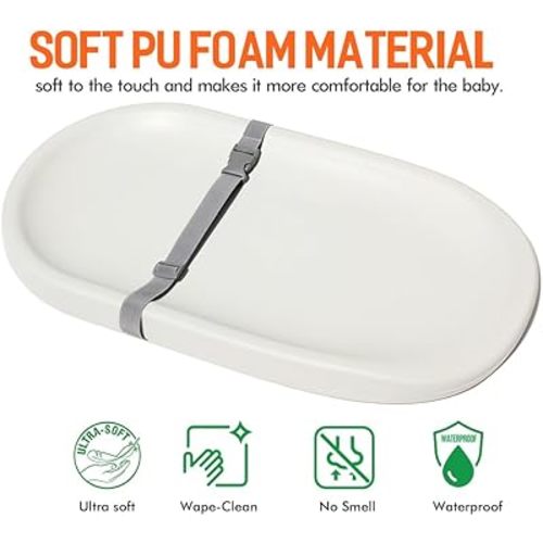 Baby Changing Pad,Waterproof & Easy to Clean,PU Foam Changing Pad on Table Topper for Changing Diaper and Dresser