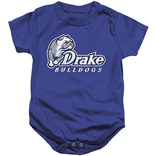 Drake University Official Distressed Primary Unisex Infant Snap Suit for Baby