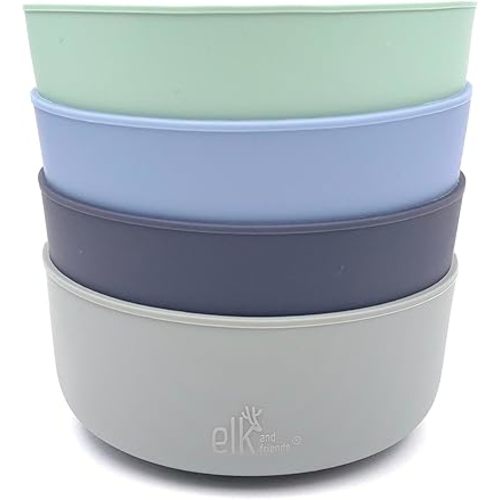 Elk and Friends Kids Porcelain Bowl Silicone Sleeves | Sleeves Only | Microwave & Dishwasher Safe | Non Slip