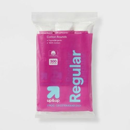 Basic Cotton Rounds Nail Polish And Makeup Remover Pads - 300ct/3pk - Up&up™