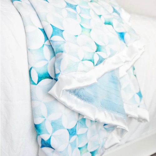 Blue Pinwheel Plush Blanket | Minky Couture