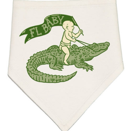 Florida Baby Bandana Bib by Freehand Goods | Art by V. Steiner