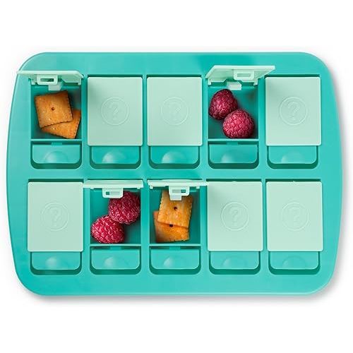 Genuine Fred Mini Match UP Memory Snack Tray, Fun Interactive Game for Kids, Travel,Friendly 8.5" x 6", BPA Free, The Ultimate Snacktivity for Picky Eaters, Dishwasher Safe