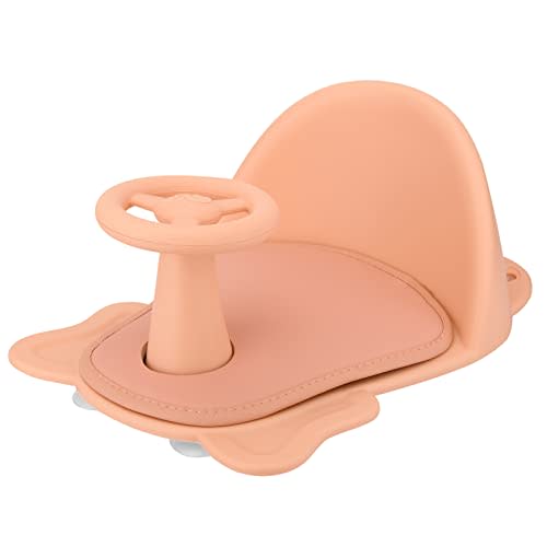 BLANDSTRS Baby Bath Seat Bathtub Baby Bath Chair with Non-Slip Soft Mat, Portable Toddler Child Bathtub Seat for Babies 6 Months & Up (Orange)