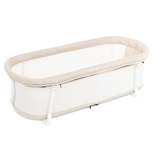 Baby Delight Snuggle Nest Bassinet, Portable Baby Bed, for Infants 0 – 5 Months, Charcoal Tweed