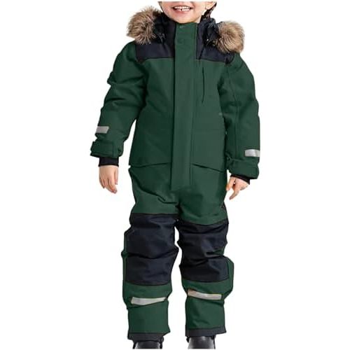 Snow Suit for Kids Winter Outdoor One Piece Ski Suit Waterproof Warm Snowsuit Toddler Baby Boys Girls Clothing